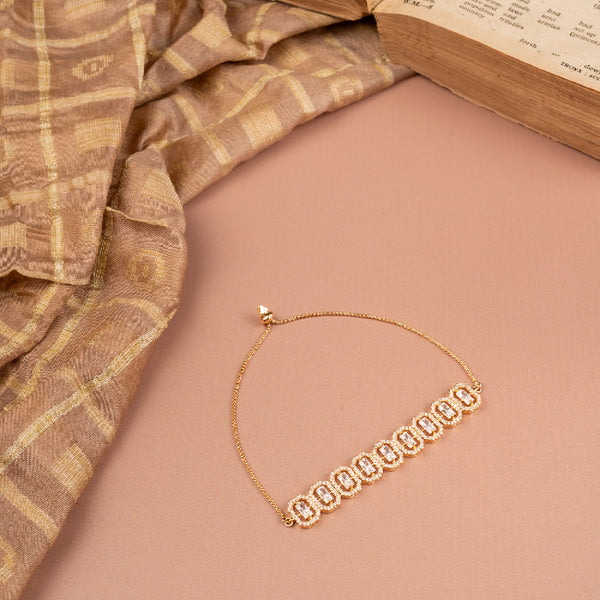 Oval Rose Halo Bracelet