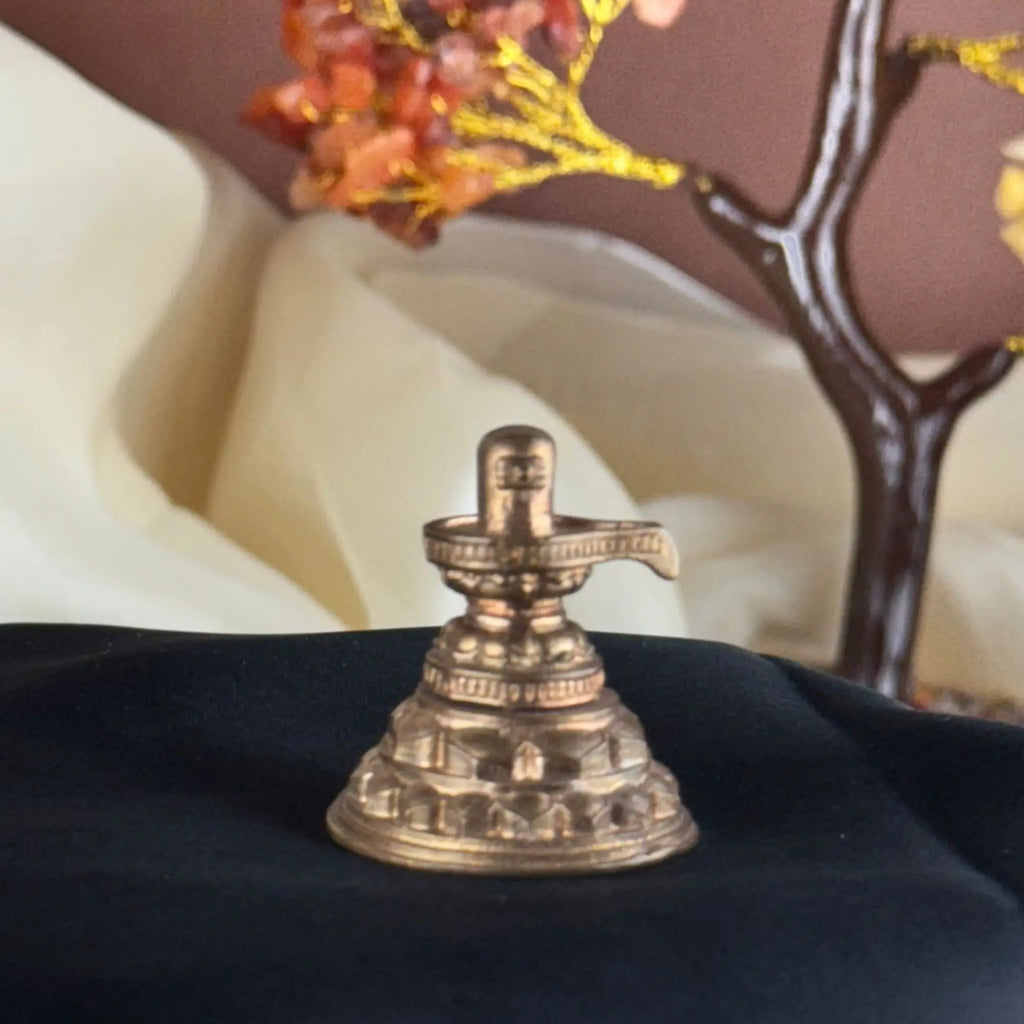 Lord Shiva Lingam with Yoni Base - Pure Panchaloha Idol