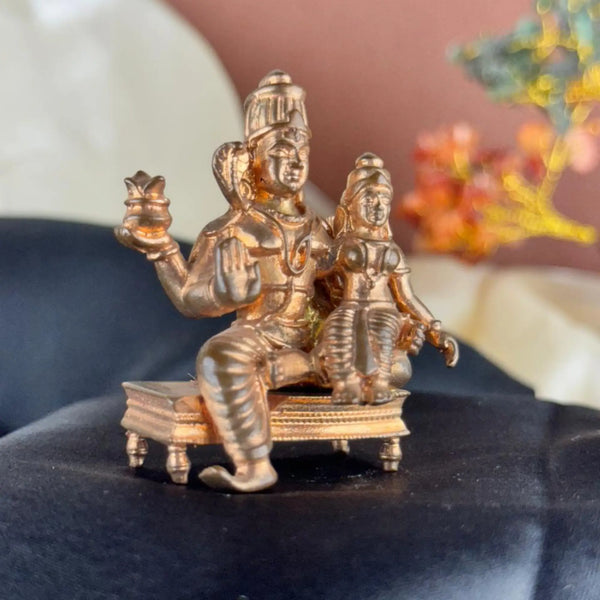 Lord Shiva and Goddess Parvati Pure Panchaloha Idol