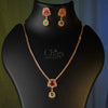 Mili Diamond Crush Necklace Set – A Solitaire Classic with a Ruby Twist