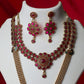 Antique Ruby Peacock Bridal Layered Set