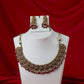 Antique Ruby Pearl Floral Choker Set