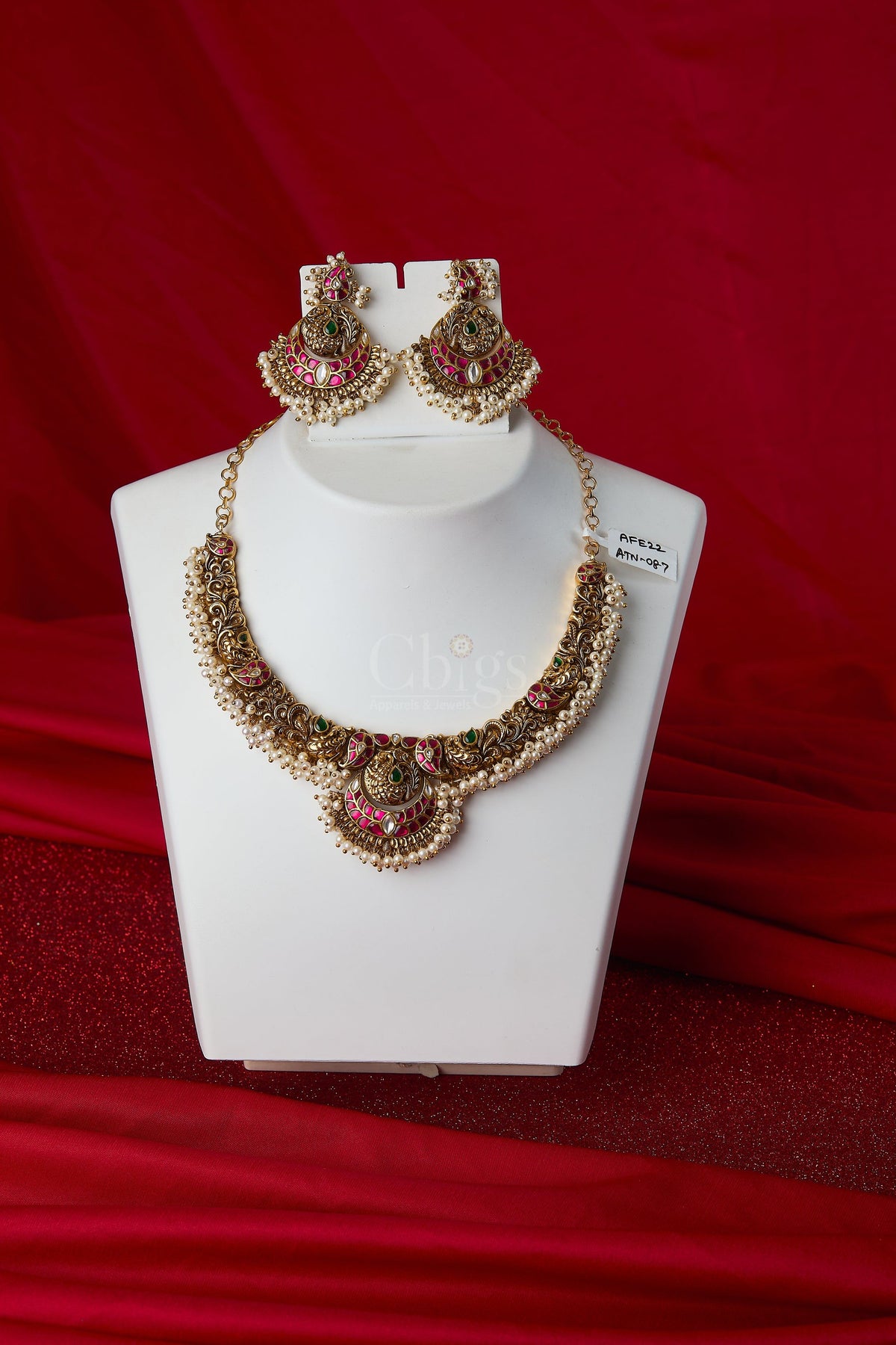 Antique Ruby Green Royal Kundan Choker