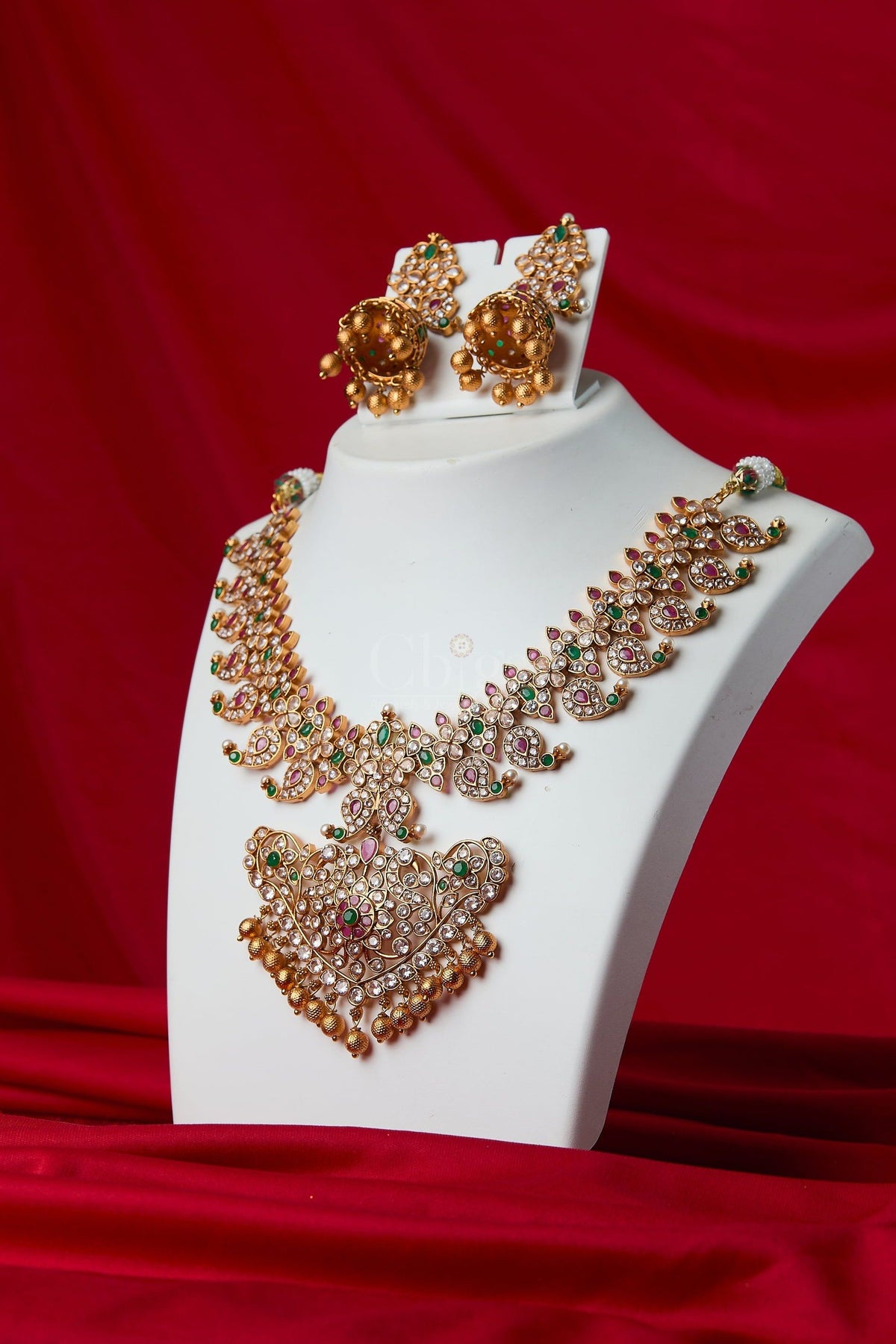 Antique Grand Kundan Peacock Bridal Haram