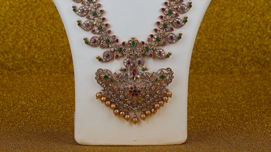 Antique Kundan Paisley Bridal Fan Haram