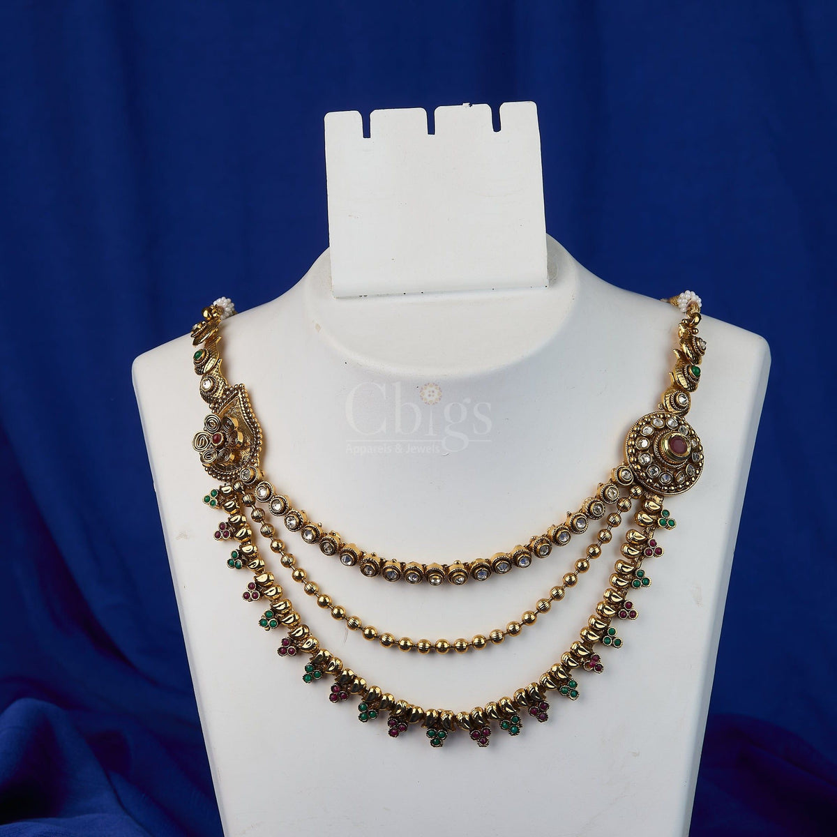 Three-Tier Antique Coin Necklace