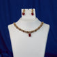 Ruby Teardrop Antique Necklace Set