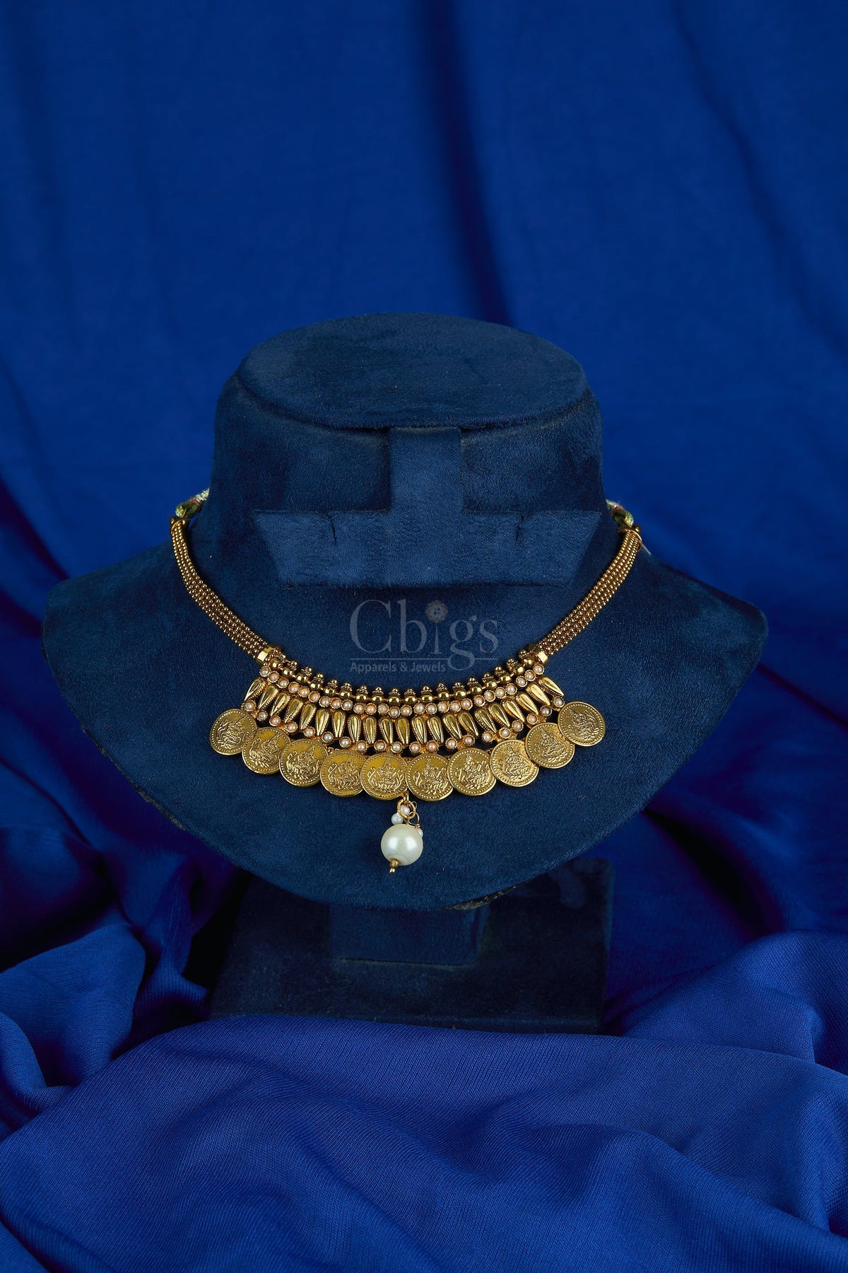 Antique Lakshmi Coin Fan Choker