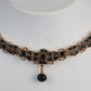 Antique Black Leaf Link Collar