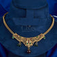 Antique Ruby Green Crescent Choker
