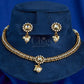 Antique Pearl Kundan Floral Necklace Set