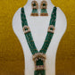 Antique Emerald Bead Archway Pendant Set