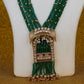 Antique Emerald Bead Archway Pendant Set