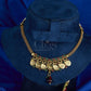 Antique Lakshmi Coin Fringe Necklace