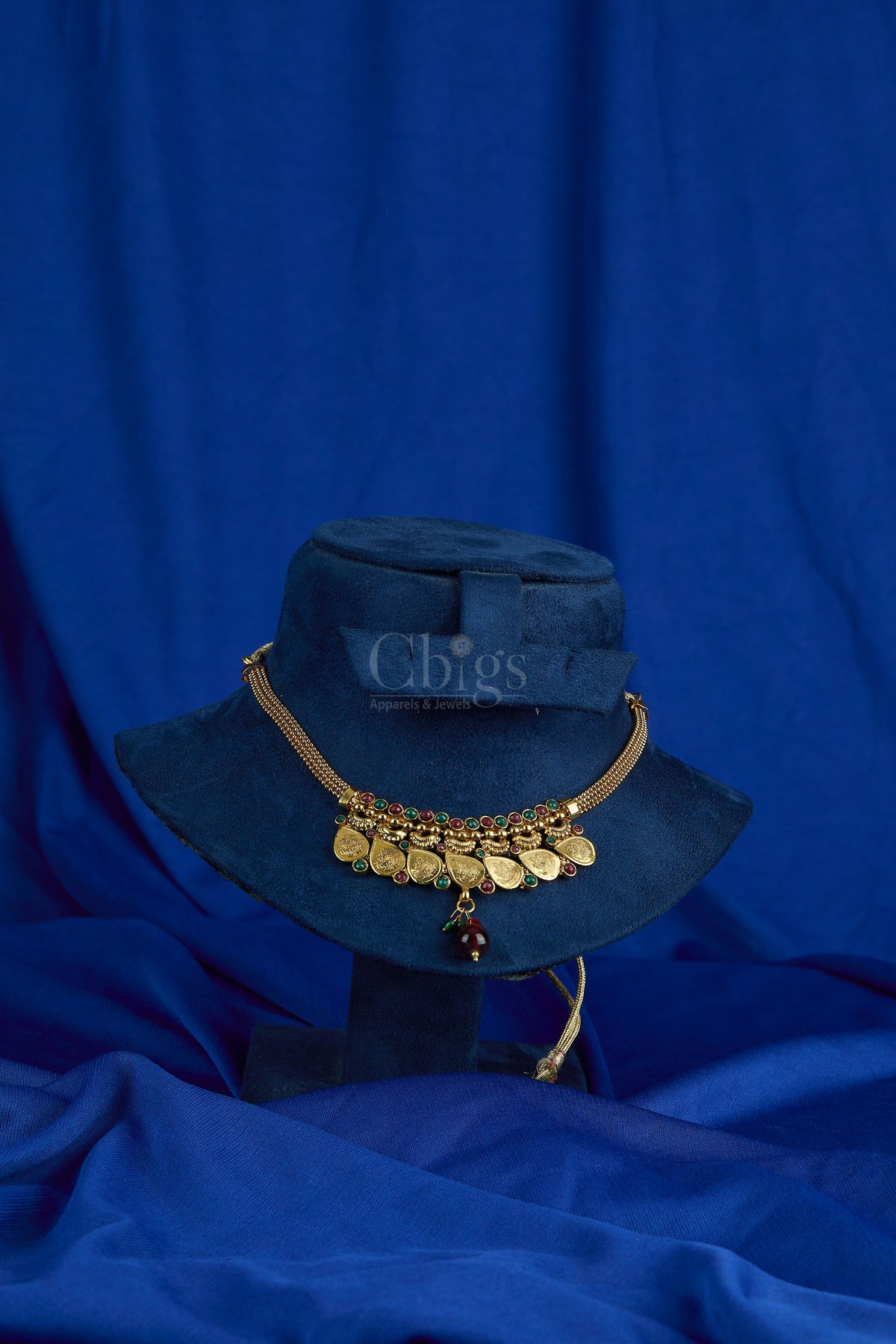 Ruby Coin Drop Antique Choker