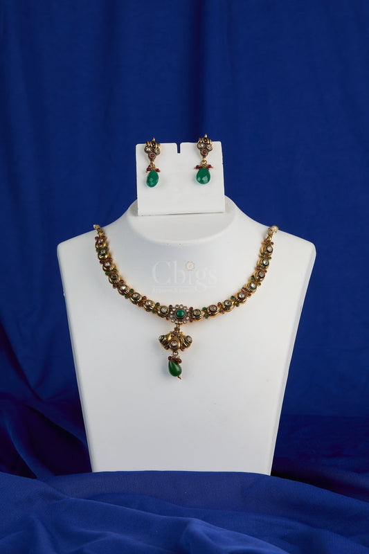 Emerald Drop Floral Antique Set