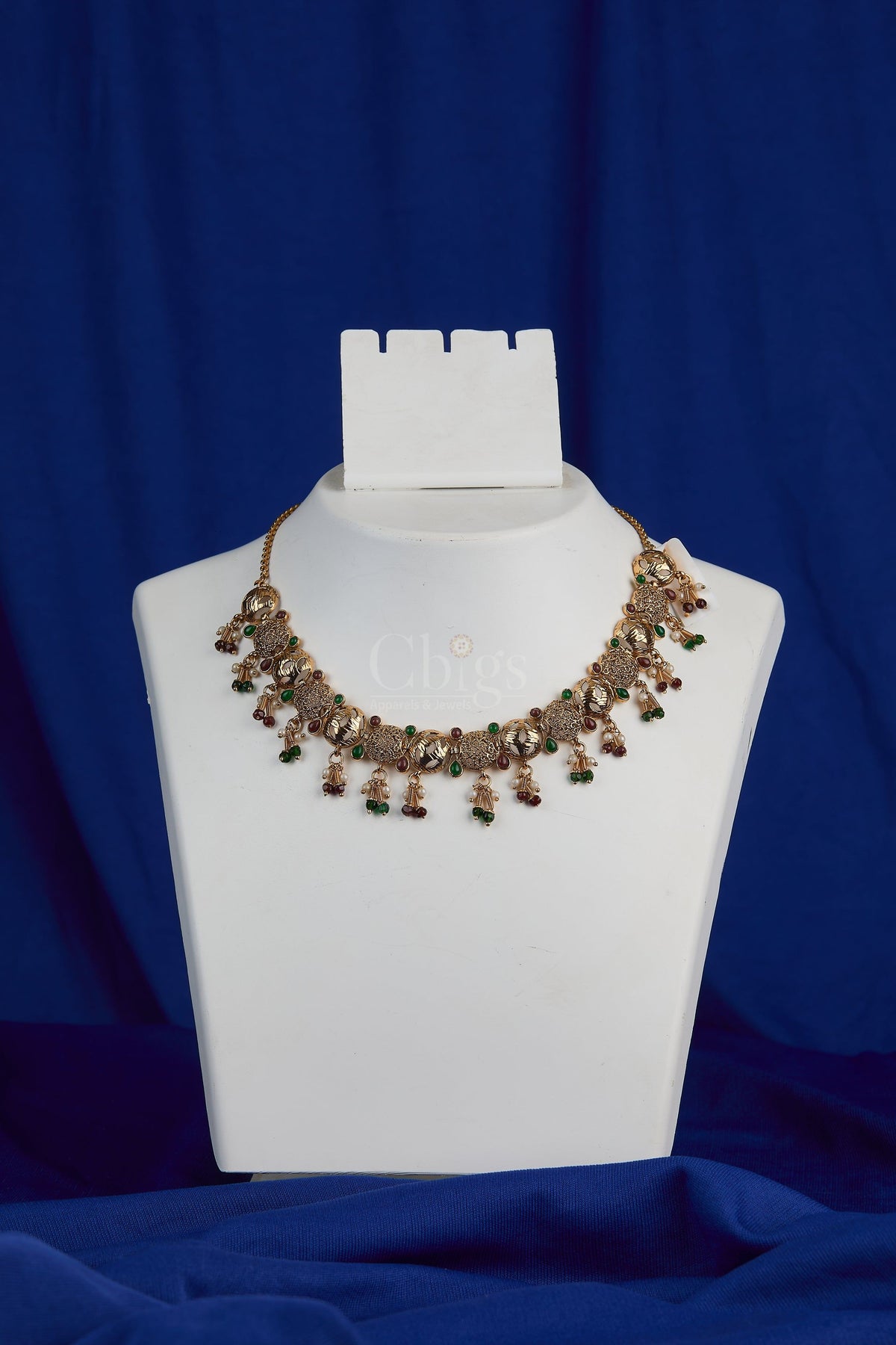 Ruby Bead Drop Antique Collar
