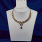 Antique Ruby Floral Lace Necklace