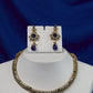 Antique Sapphire Blue Kundan Drop Set