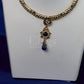Antique Sapphire Blue Kundan Drop Set