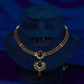 Antique Garnet Halo Double Medallion Necklace