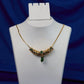 Antique Emerald Scroll Bead Necklace