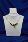 Antique Emerald Scroll Bead Necklace