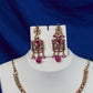 Antique Ruby Filigree Panel Pendant Set