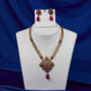 Antique Ruby Mesh Mandala Necklace Set