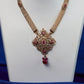 Antique Ruby Mesh Mandala Necklace Set
