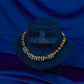 Antique Pearl Cluster Ribbed Gold Collar