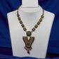 Antique Emerald Ruby Shield Pendant Necklace