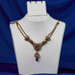 Antique Ruby Floral Jhumka Pendant Necklace