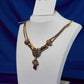 Antique Ruby Floral Jhumka Pendant Necklace