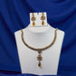 Antique Honey Amber Sunflower Necklace Set