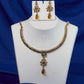 Antique Honey Amber Sunflower Necklace Set