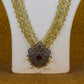 Antique Golden Citrine Multi-Strand Medallion Set