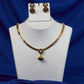 Antique Minimal Kundan Bell Pendant Necklace
