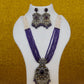 Antique Amethyst Pearl Victorian Pendant Necklace