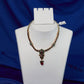 Antique Garnet Teardrop Vintage Necklace