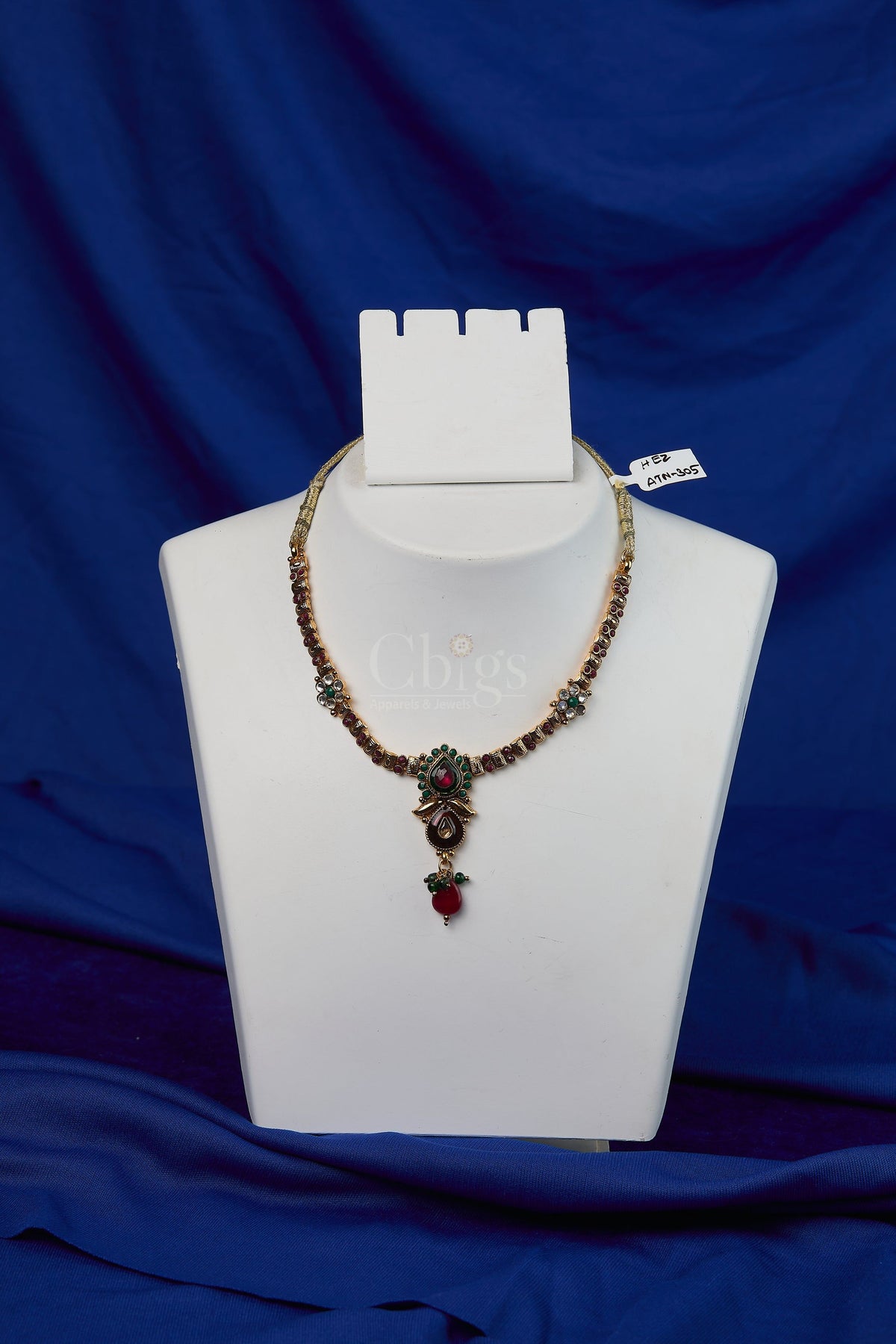 Antique Garnet Teardrop Vintage Necklace
