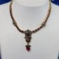 Antique Garnet Teardrop Vintage Necklace