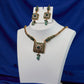 Antique Emerald Square Garden Pendant Set