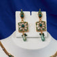 Antique Emerald Square Garden Pendant Set