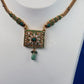 Antique Emerald Square Garden Pendant Set