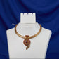 Antique Ruby Paisley Drop Necklace