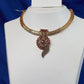 Antique Ruby Paisley Drop Necklace