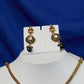Antique Black Kundan Cascade Medallion Set