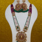 Antique Elephant Crest Ruby Pearl Long Set