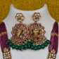 Antique Elephant Crest Ruby Pearl Long Set